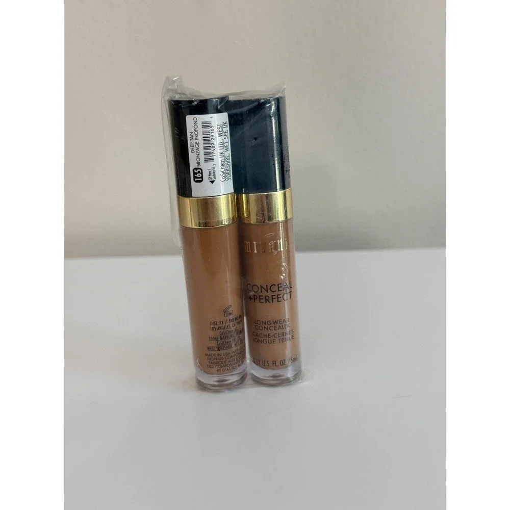Milani Concealer + Perfect Longwear 165 Deep Tan 2pk 0.17oz NWT